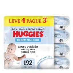 Lenços umedecidos para chá de bebê