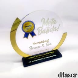 Troféu de homenagem para presente coletivo